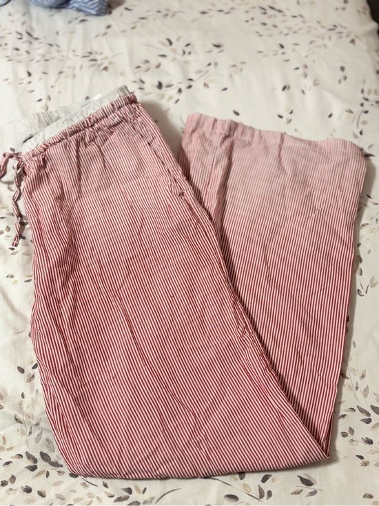 H&M Pants - H&M Red & White Pinstripe Drawstring Pants